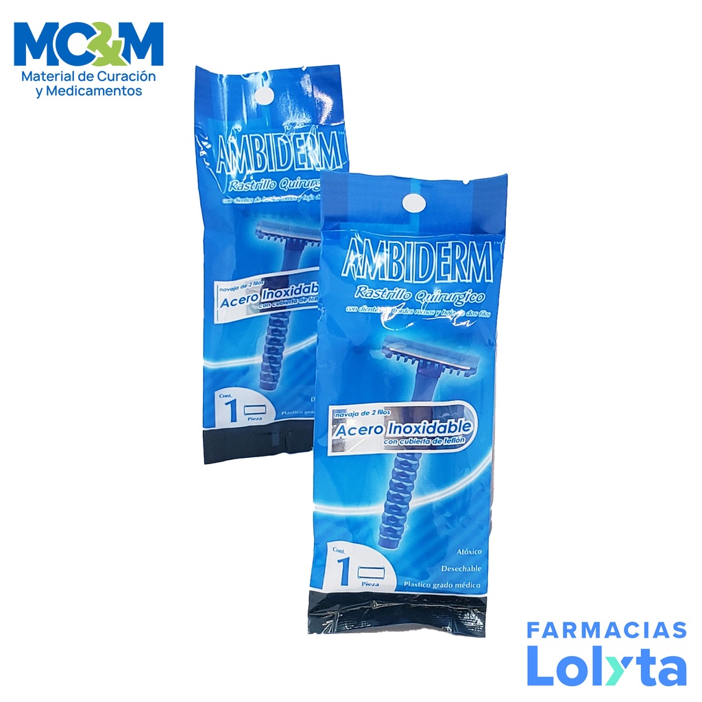RASTRILLO QUIRURGICO 2 FILOS AMBIDERM