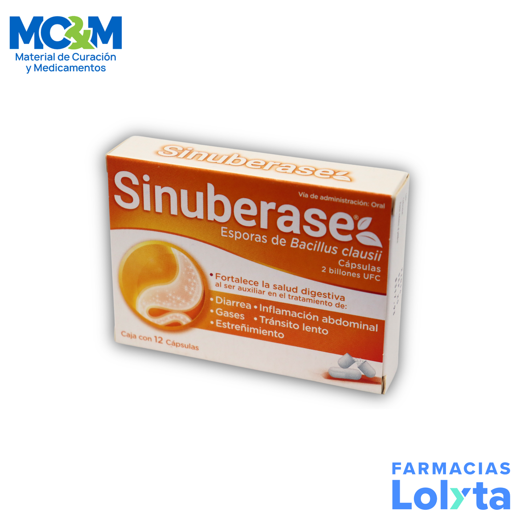 SINUBERASE 2 BILLONES UFC C/12 CAP ESPORAS DE BACILLUS CLAUSII