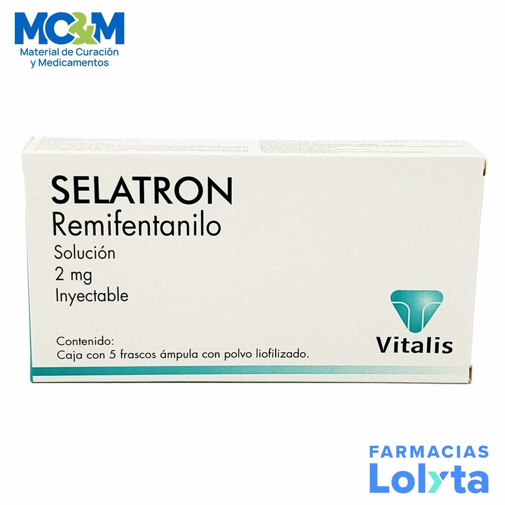 REMIFENTANILO SOL INY 2 MG C/5 AMP SELATRON LAB VITALIS GRUPO I