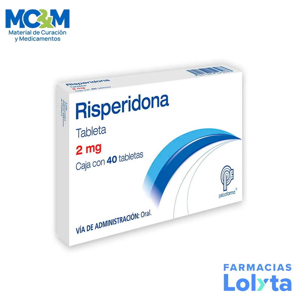RISPERIDONA 2 MG C/40 TAB LAB PSICOFARMA