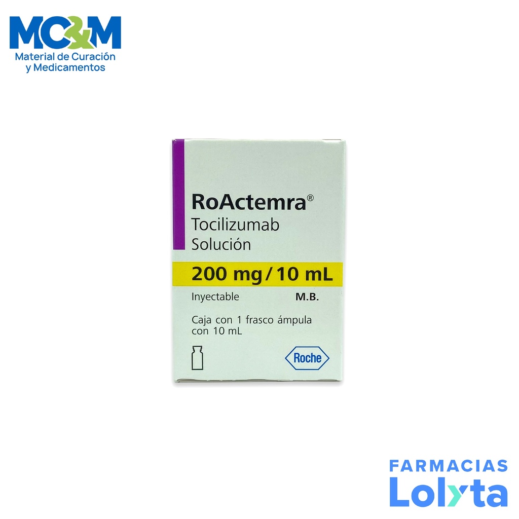 ROACTEMRA SOL INY 200 MG/10 ML TOCILIZUMAB LAB ROCHE (RF)