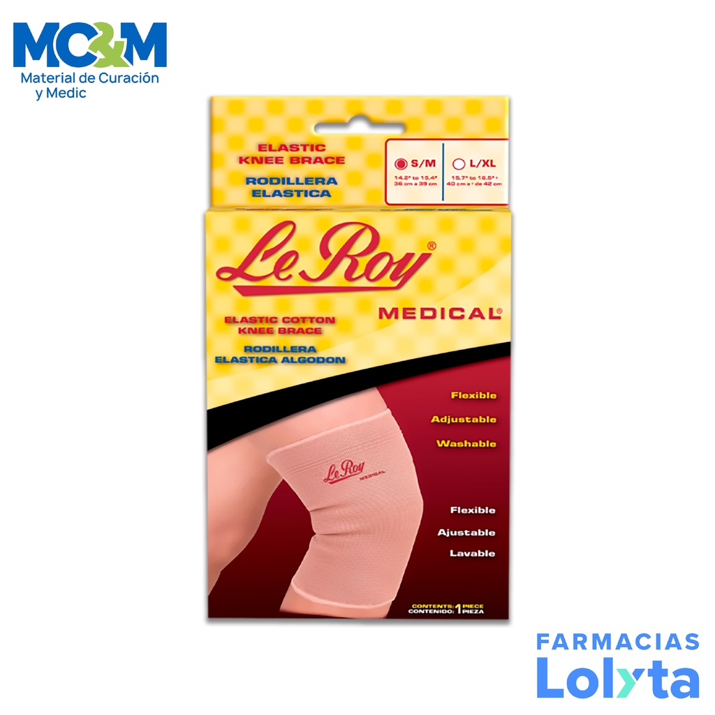 RODILLERA ELASTICA CHICA/MEDIANA LEROY