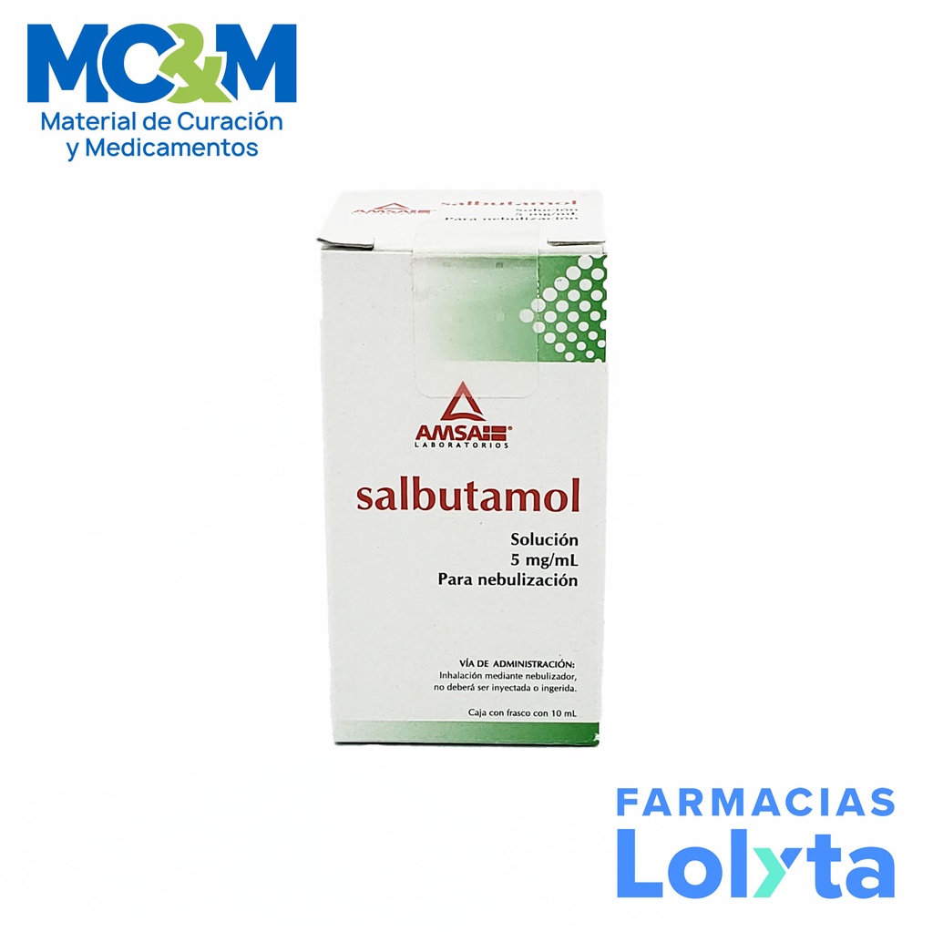 SALBUTAMOL SOL P/NEBULIZAR 5 MG/ML C/10 ML LAB AMSA