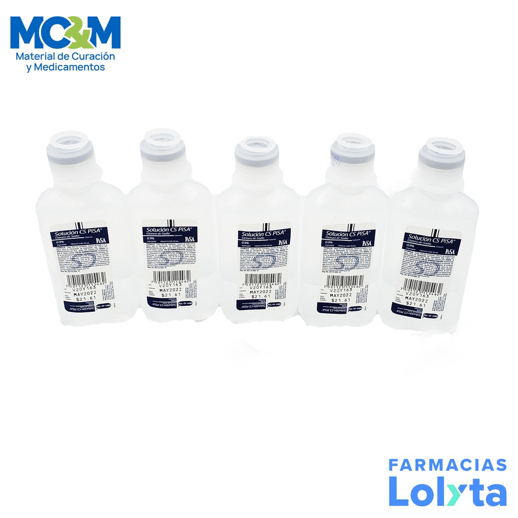 CLORURO DE SODIO SOL INY 0.9% 50 ML SOLUCION CS LAB PISA (FISIOLOGICA)