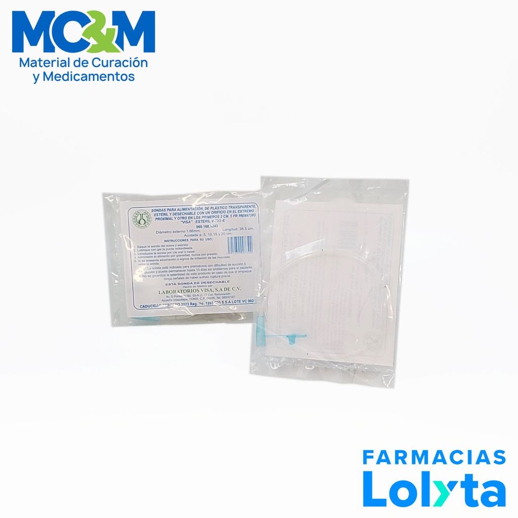 SONDA PARA ALIMENTACION PREMATURO 5 FR V-732-E VISA