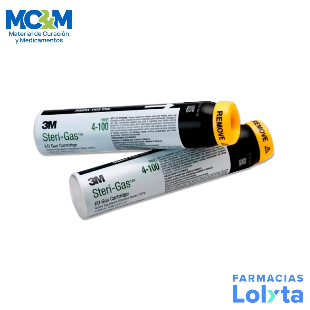 STERI-GAS C/12 AMPOLLETAS DE GAS ESTERILIZANTE 100G REF. 4-100 3M