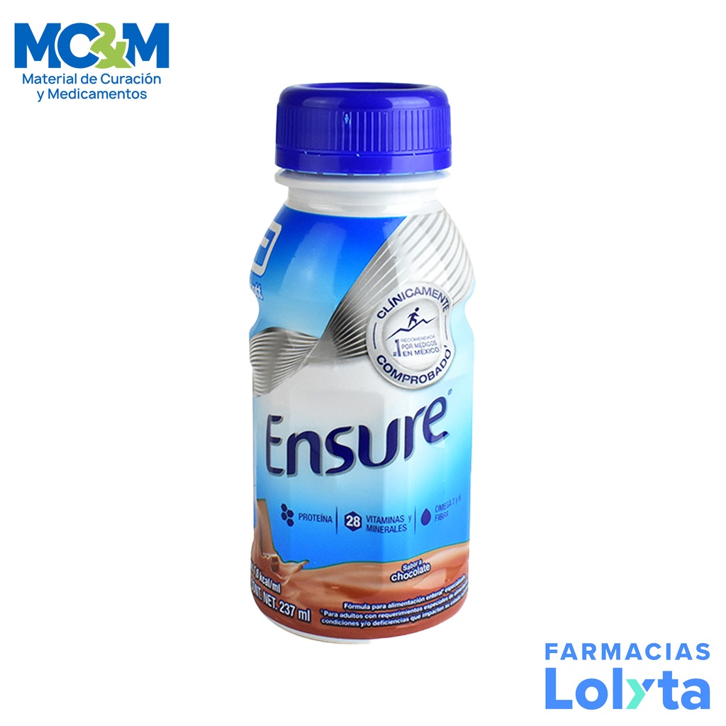 SUPLEMENTO ALIMENTICIO ENSURE 237 ML CHOCOLATE LAB ABBOTT