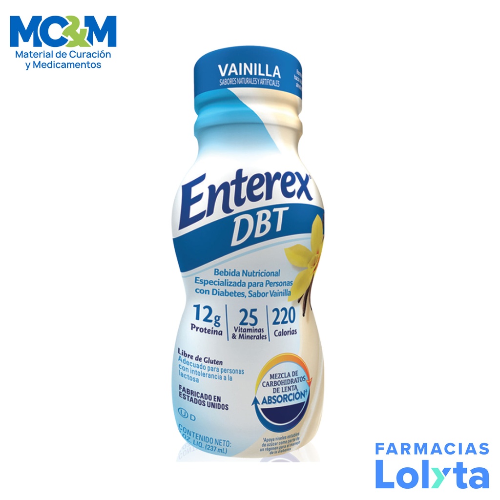 ENTEREX DBCAL SUPLEMENTO ALIMENTICIO C/237 ML VAINILLA LAB VICTUS