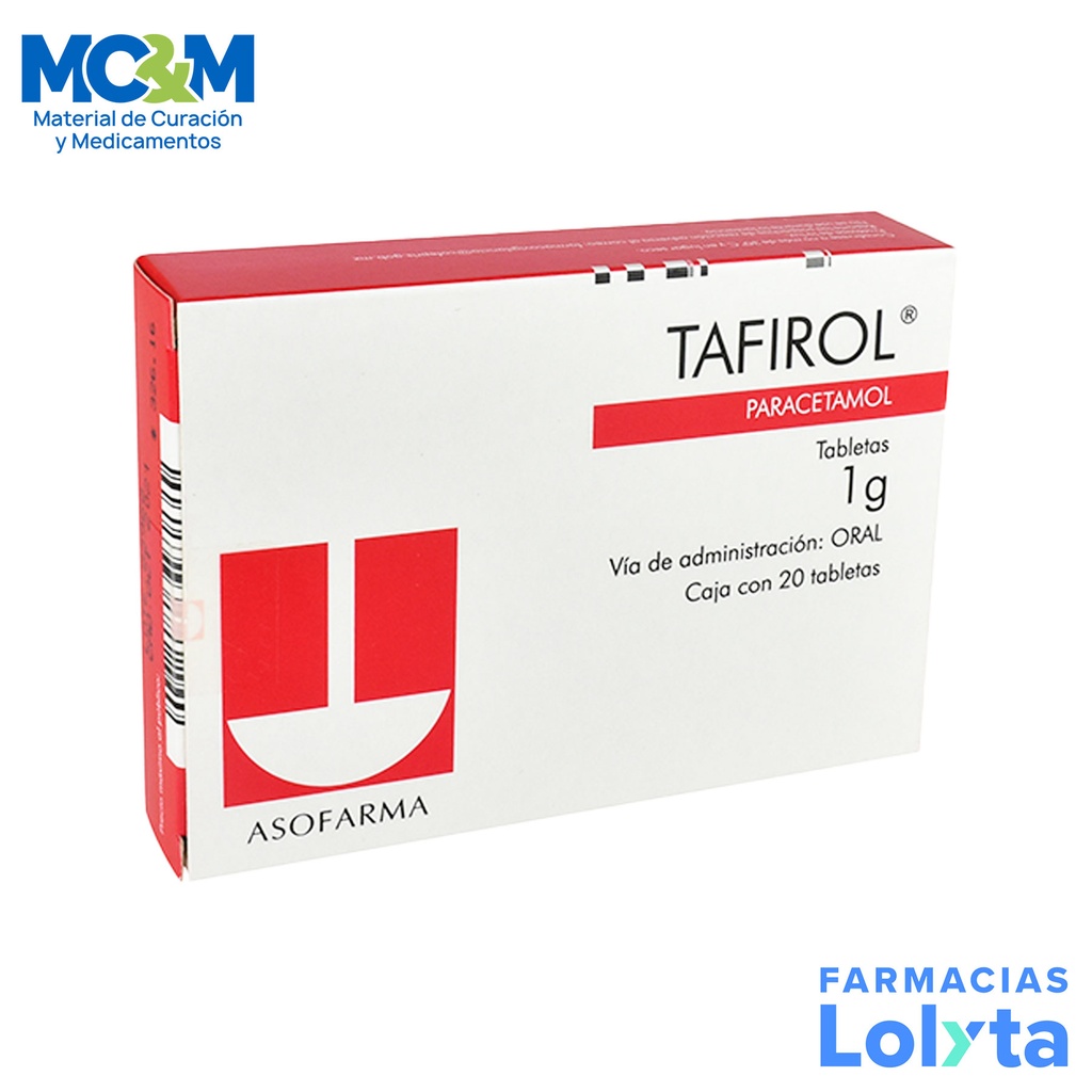 TAFIROL 1G C/20 TAB PARACETAMOL LAB ASOFARMA