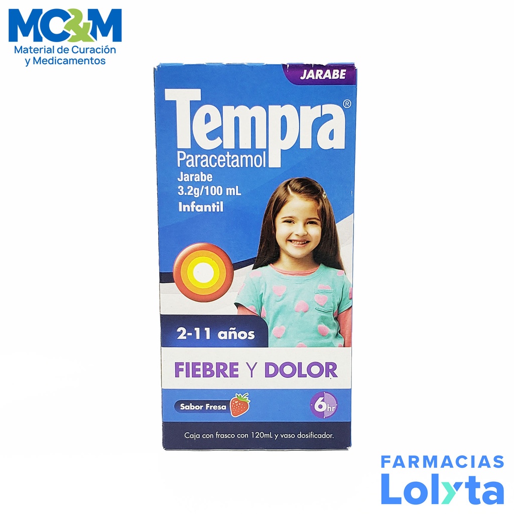 TEMPRA INFANTIL SUSPENSION 3.2 G/100 ML C/120 ML PARACETAMOL LAB RECKITT