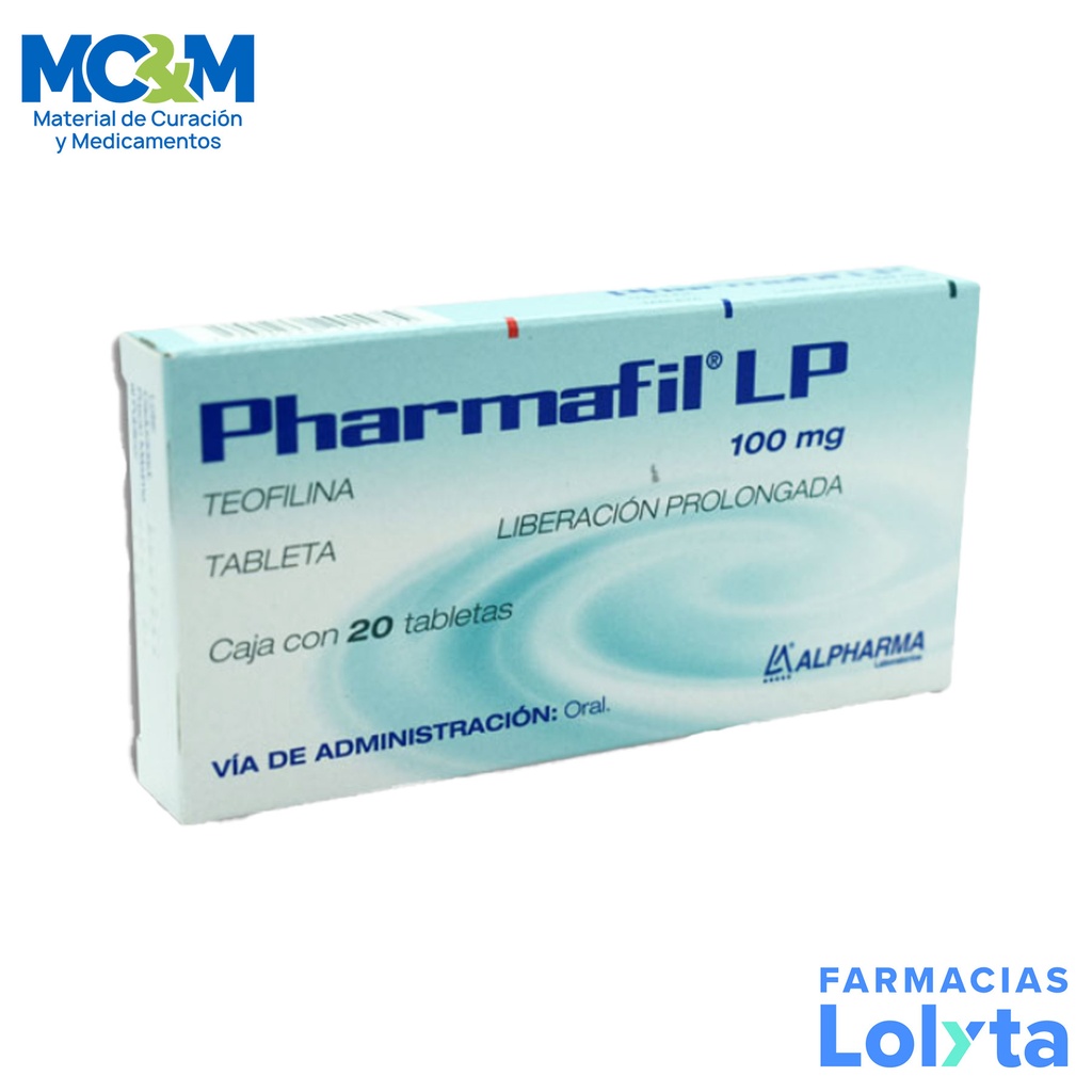 TEOFILINA 100MG C/20 TAB PHARMAFIL LP LAB ALPHARMA