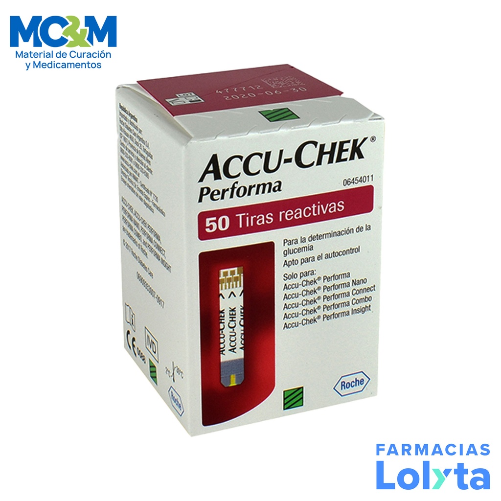 TIRAS REACTIVAS ACCU CHEK PERFORMA C/50 ROCHE