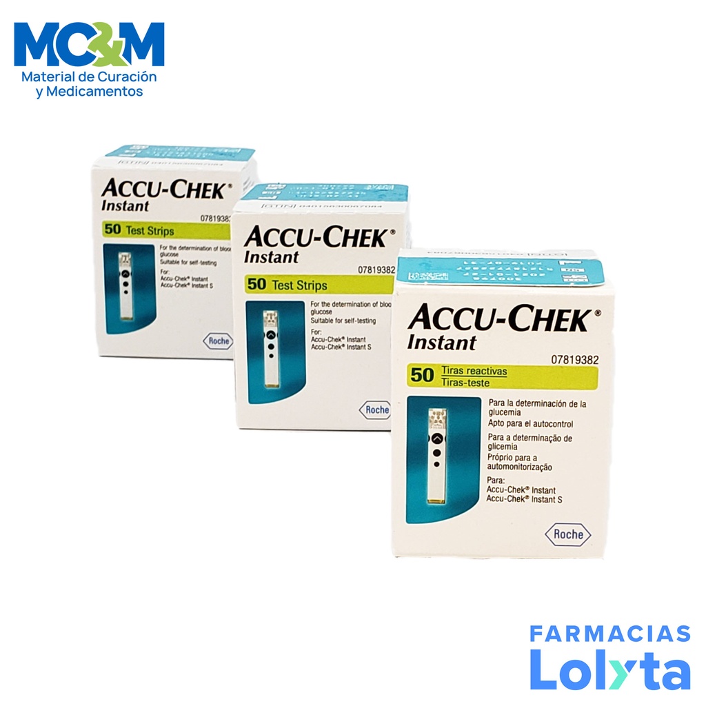 TIRAS REACTIVAS ACCUCHEK INSTANT C/50 TIRAS ROCHE