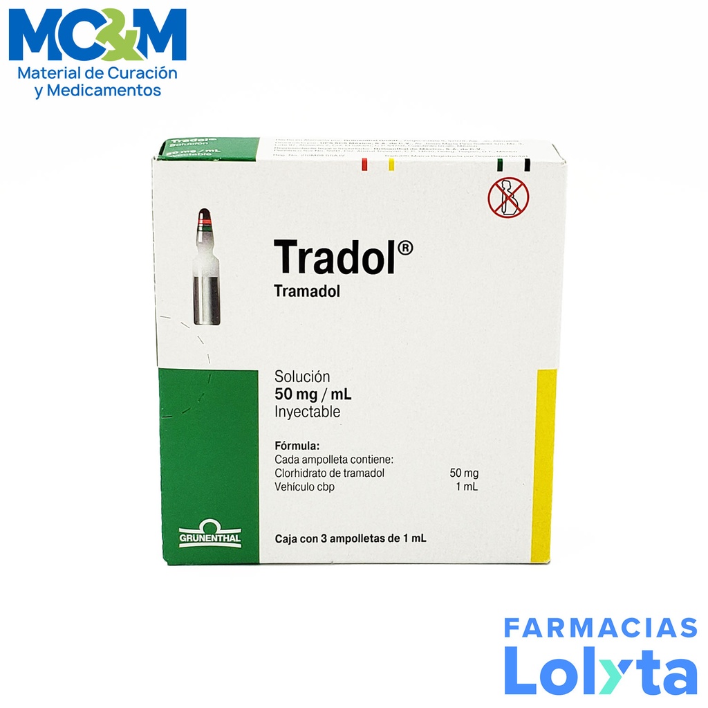 [770] TRADOL SOL INY 50 MG/ML C/3 AMP TRAMADOL LAB GRUNENTHAL GRUPO III