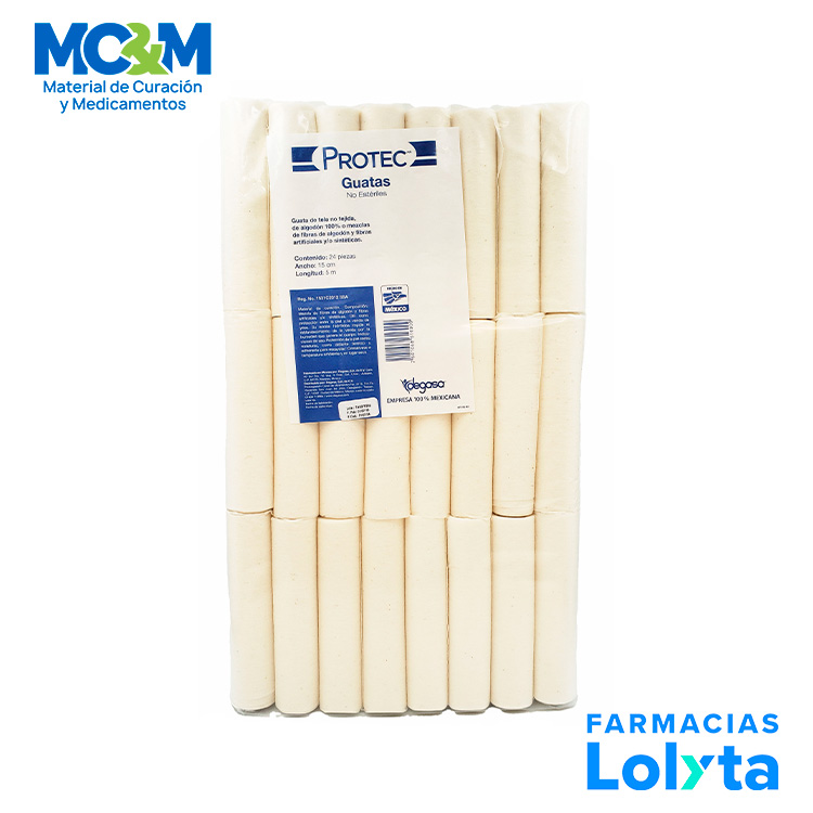 VENDA HUATA 15 CM X 5 M C/24 PZAS NO ESTERIL PROTEC DEGASA 1401350