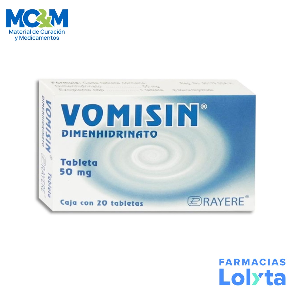 DIMENHIDRINATO 50 MG C/20 TAB VOMISIN LAB RAYERE
