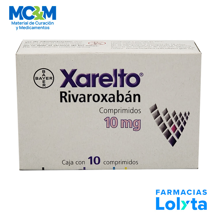 XARELTO 10MG C/10 COMPRIMIDOS RIVAROXABAN LAB BAYER
