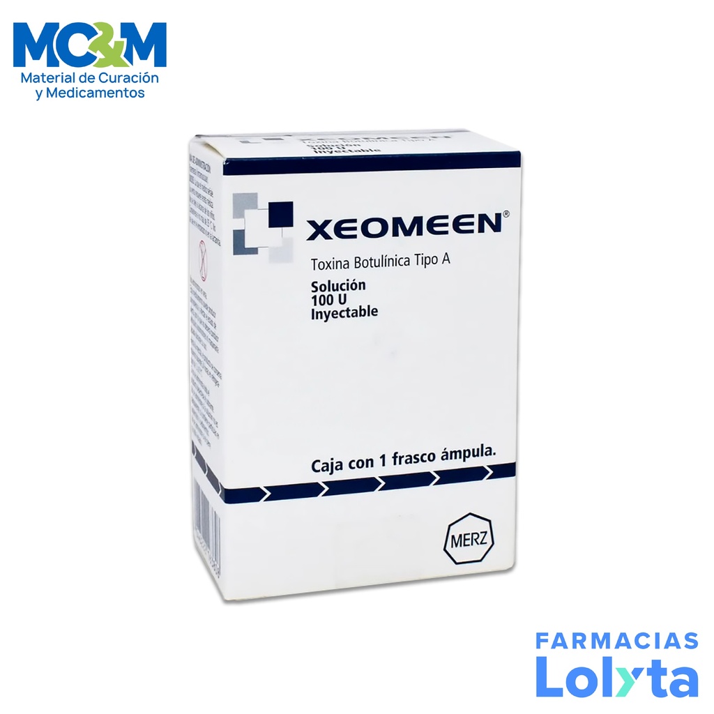 XEOMEEN SOL INY 100 U C/1 FRASCO AMPULA TOXINA BOTULINICA TIPO A LAB MERZ (RF)
