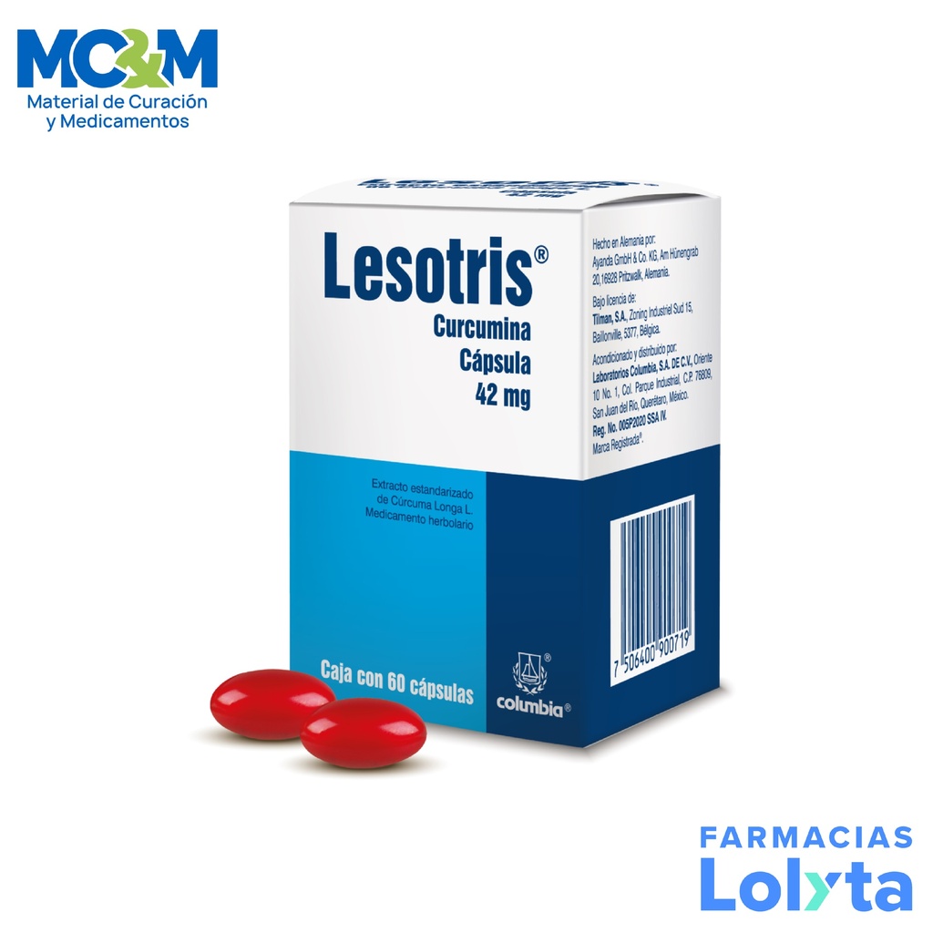 LESOTRIS CURCUMINA 42 MG C/60 CAPS LAB COLUMBIA