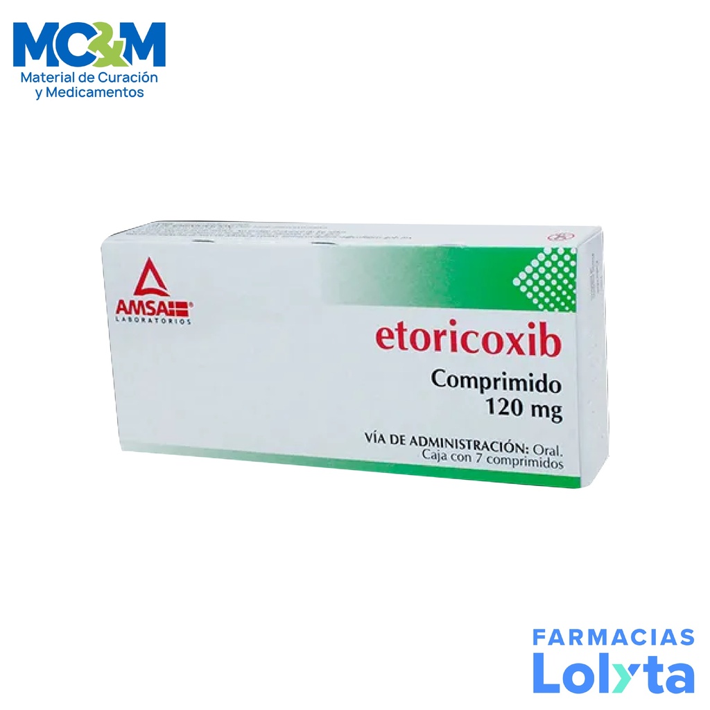 ETORICOXIB 120 MG C/7 COMPRIMIDOS LAB AMSA