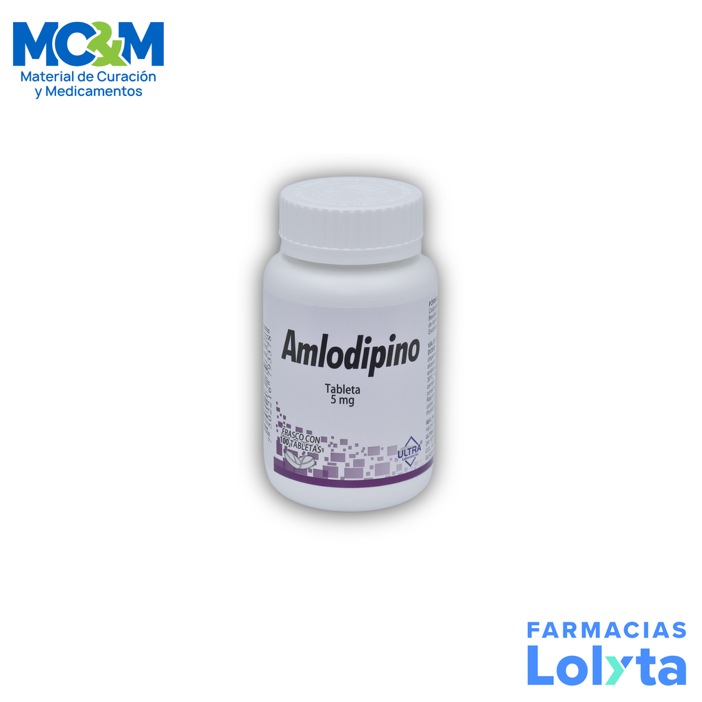 AMLODIPINO 5MG C/100 TAB LAB ULTRA
