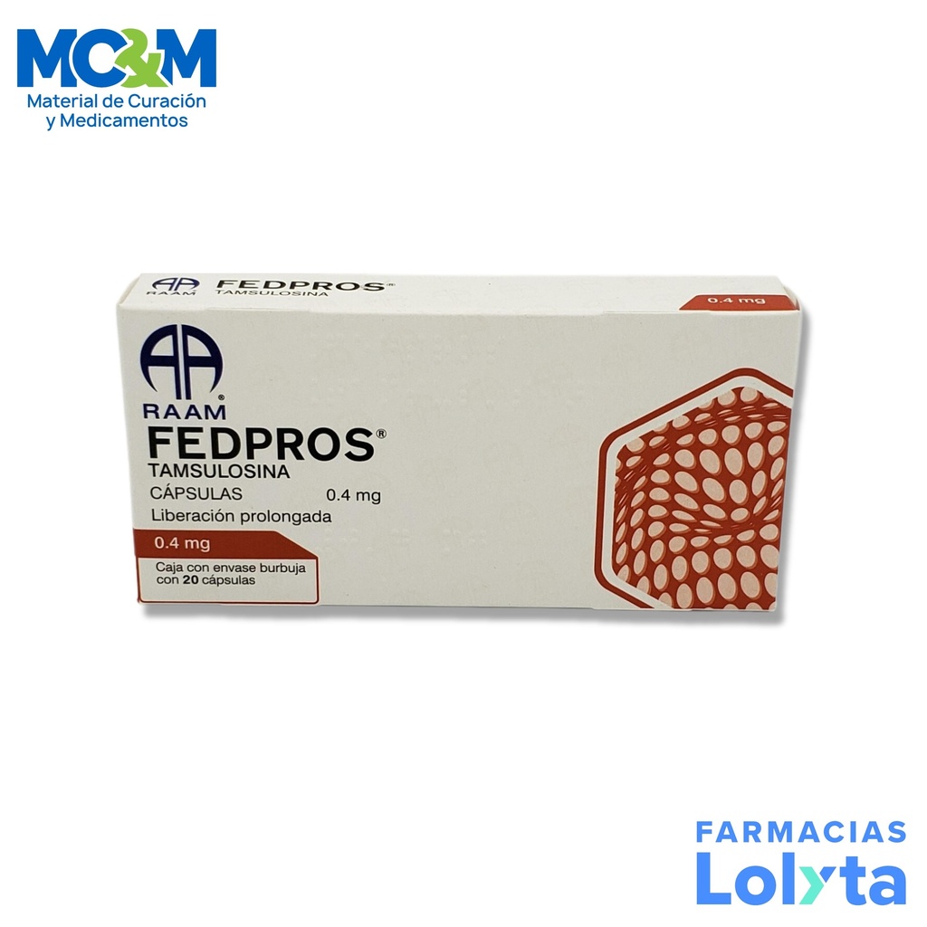 TAMSULOSINA 0.4MG C/20 CAP LP FEDPROS LAB RAAM