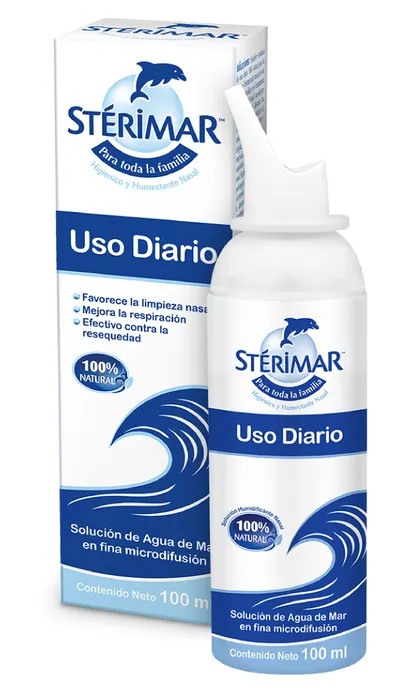 STERIMAR SOL HUMECTANTE NASAL USO DIARIO C/100 ML AGUA DE MAR ISOTONICA LAB CHURCH&DWIGHT