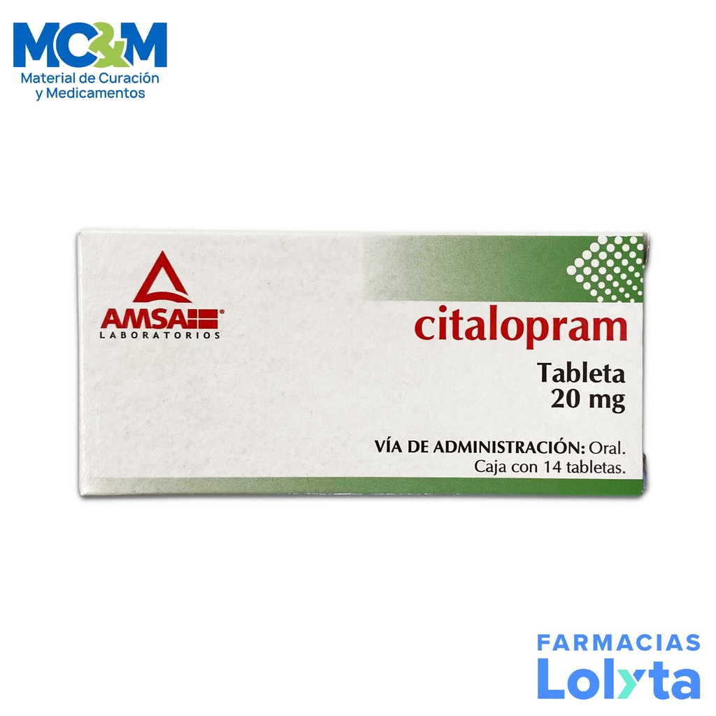 CITALOPRAM 20 MG C/14 TAB LAB AMSA