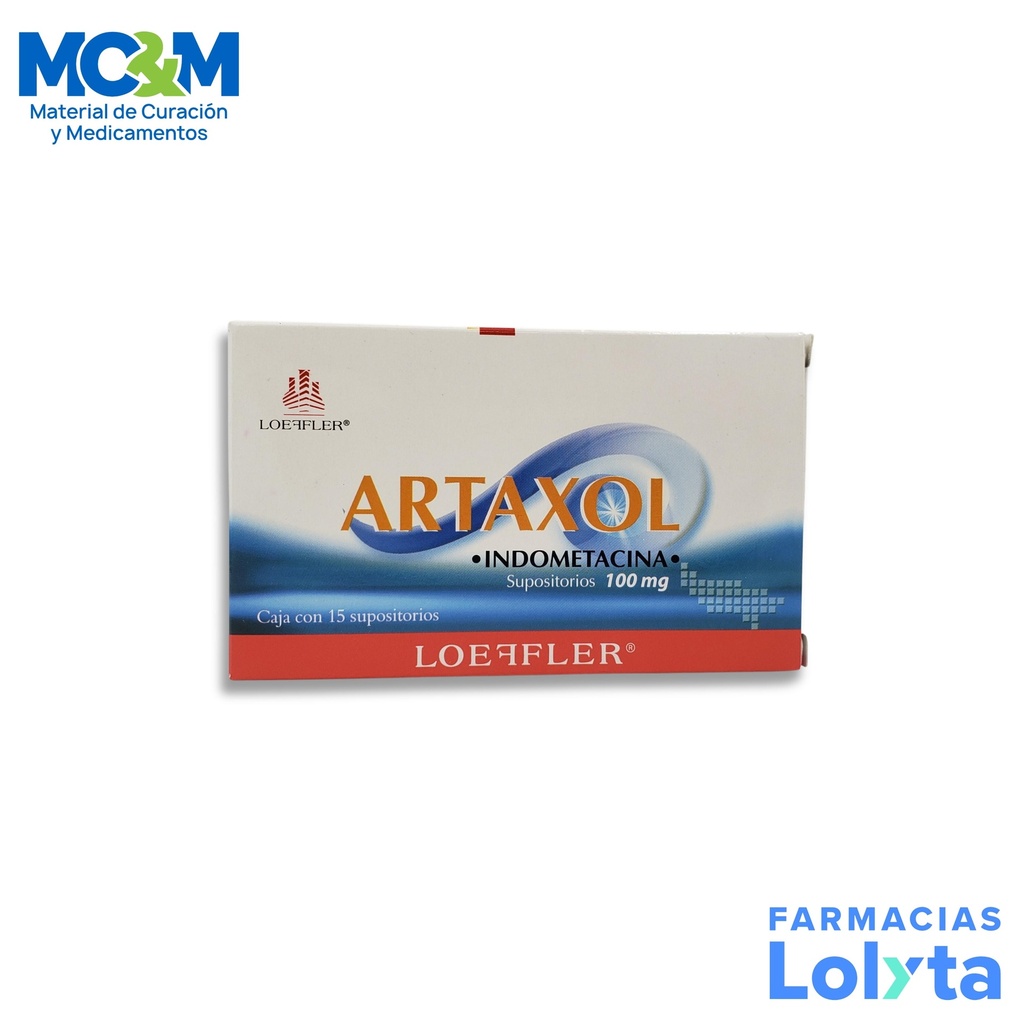 INDOMETACINA SUPOSITORIOS 100 MG C/15 ARTAXOL LAB LOEFFLER