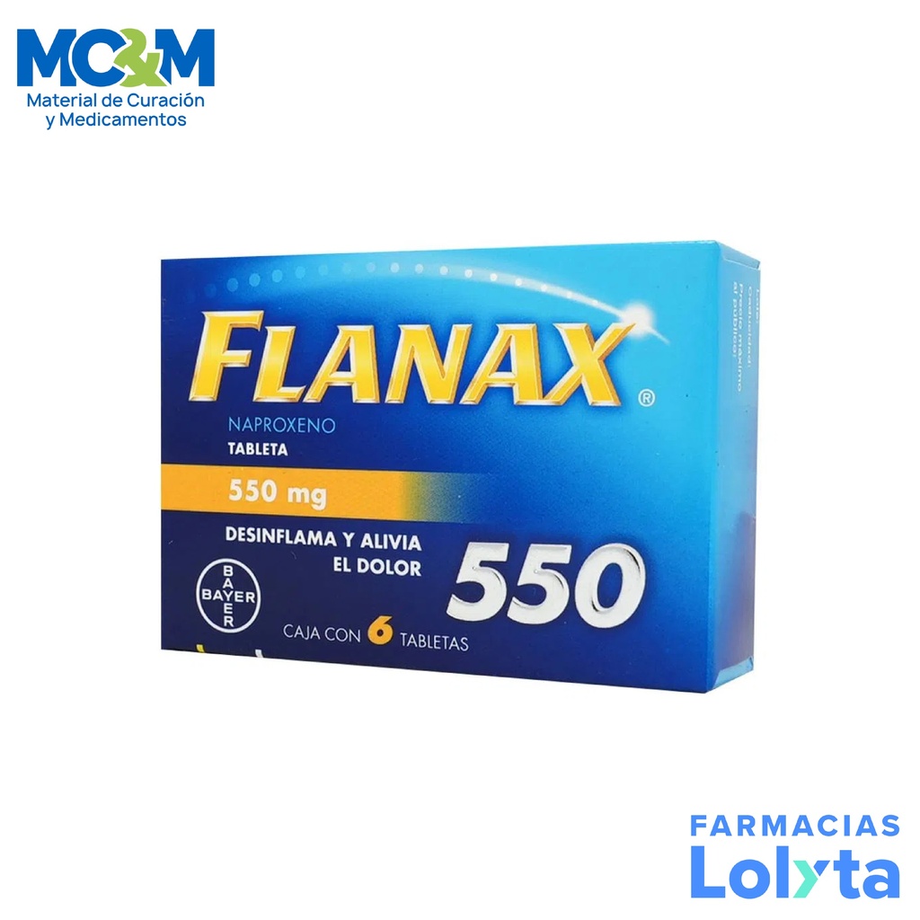 FLANAX 550MG C/6 TAB NAPROXENO LAB BAYER