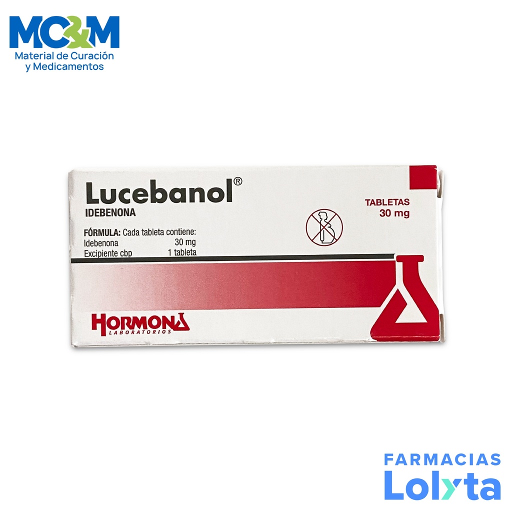 LUCEBANOL 30 MG C/30 TAB IDEBENONA LAB HORMONA