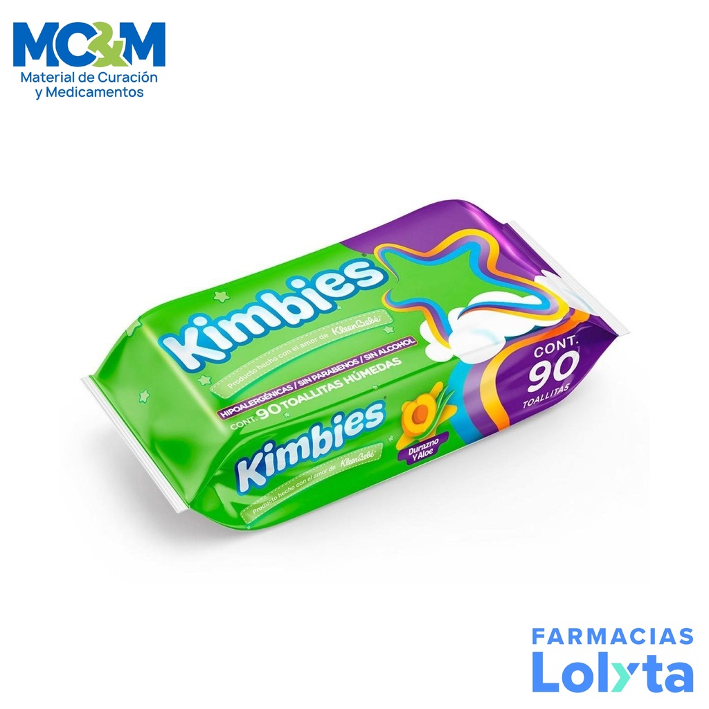 KIMBIES TOALLITAS HUMEDAS P/BEBE C/90 PZAS KIMBERLY CLARK