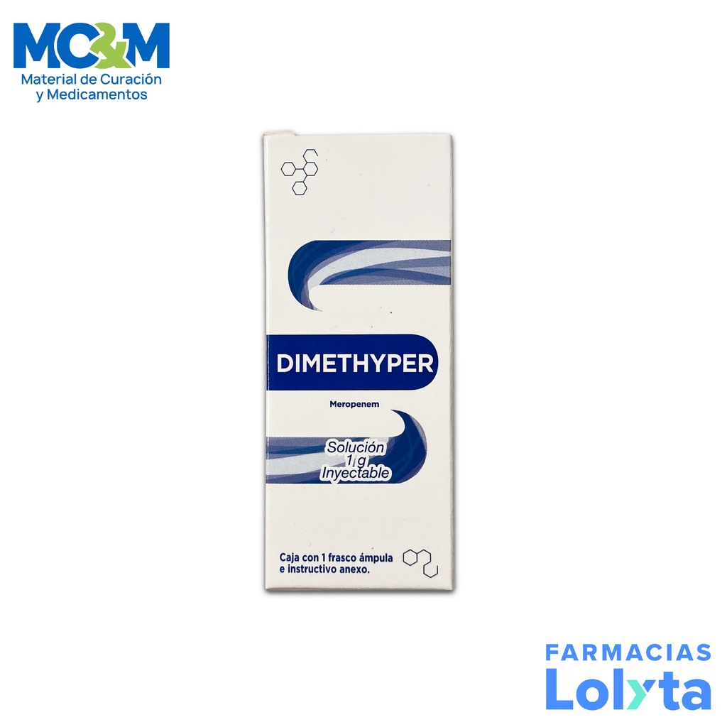 MEROPENEM SOL INY 1 G C/1 AMP DIMETHYPER LAB JAYOR