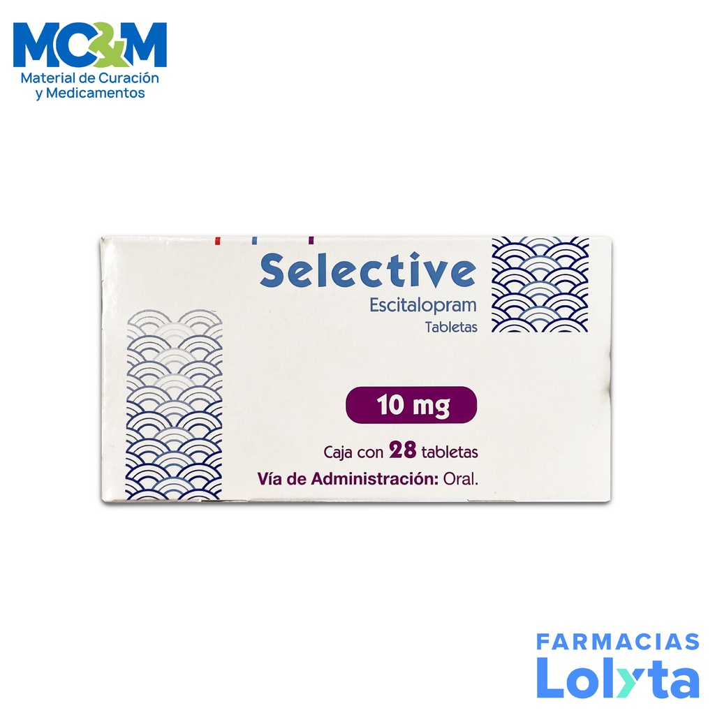 ESCITALOPRAM 10MG C/28 TAB SELECTIVE LAB PSICOFARMA