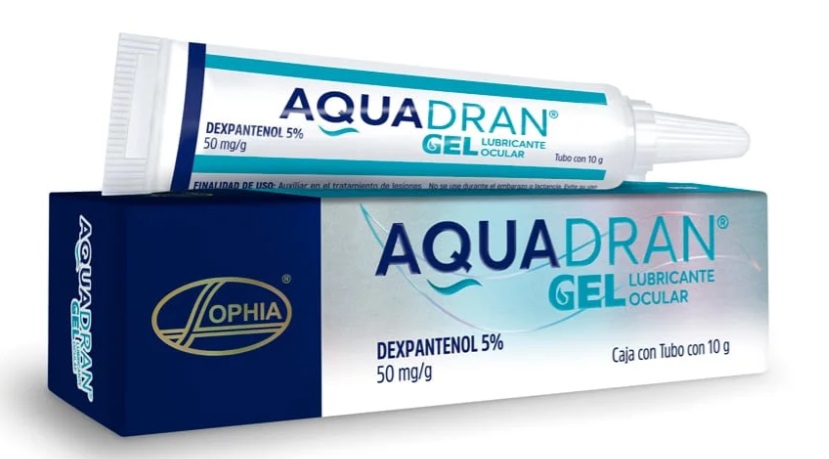 AQUADRAN GEL LUBRICANTE OCULAR 50MG/G C/10 G DEXPANTENOL 5% LAB SOPHIA