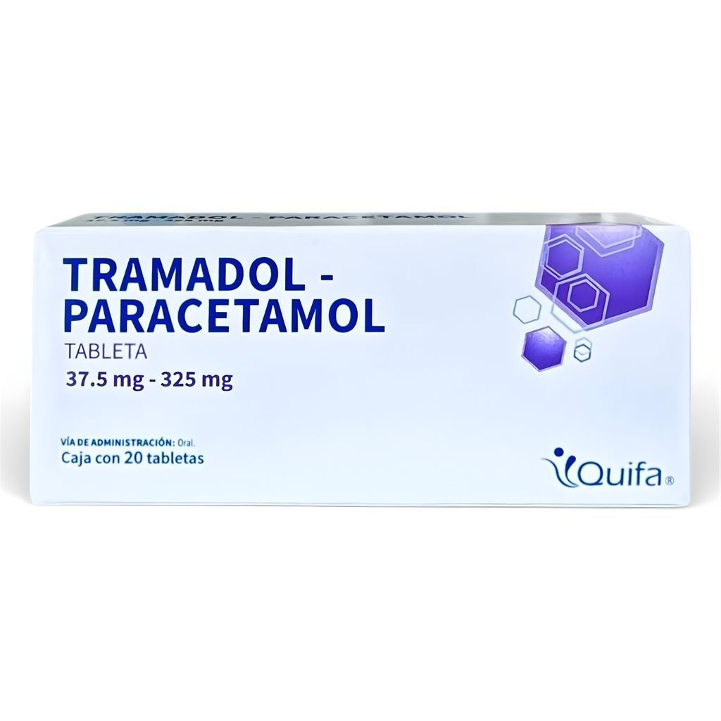 [1418] TRAMADOL PARACETAMOL 37.5/325MG C/20 TAB LAB QUIFA GRUPO III
