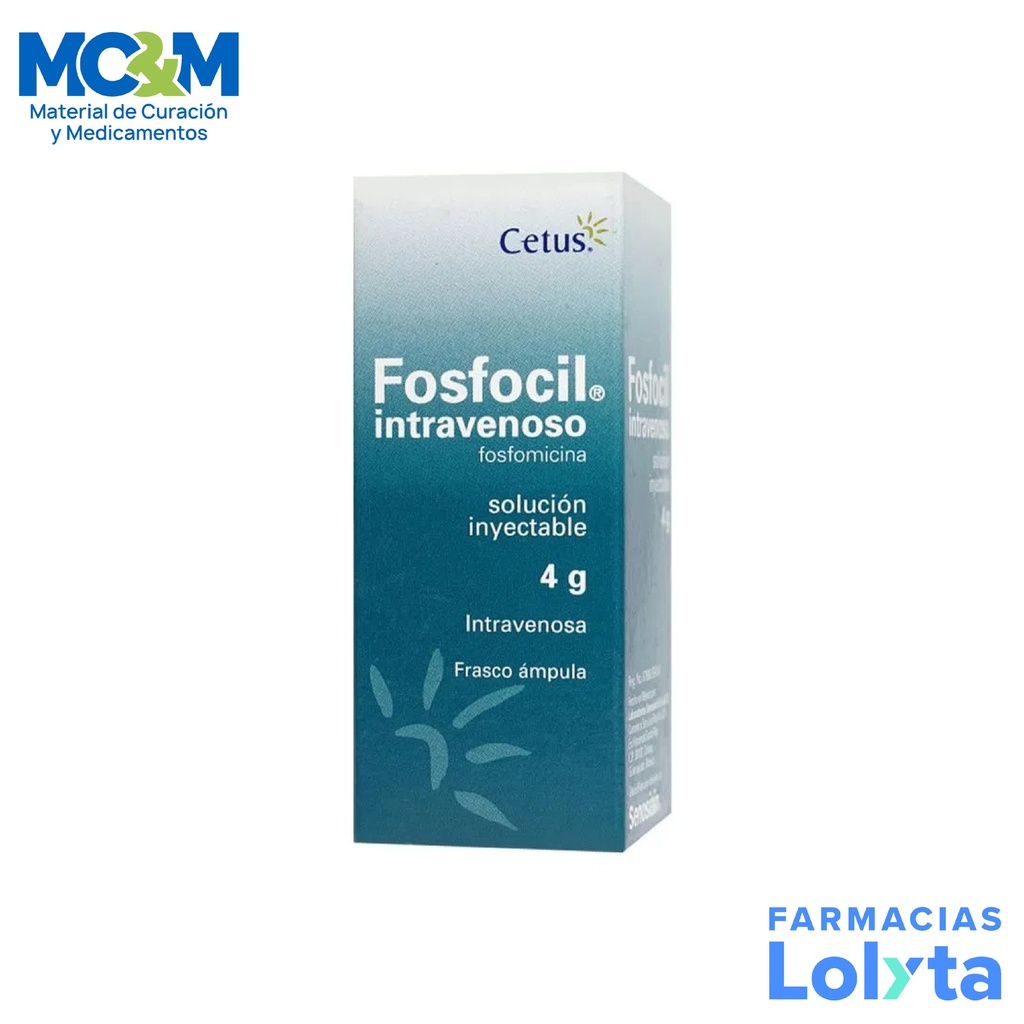 FOSFOCIL SOL INY 4G IV C/1 AMP FOSFOMICINA LAB CETUS