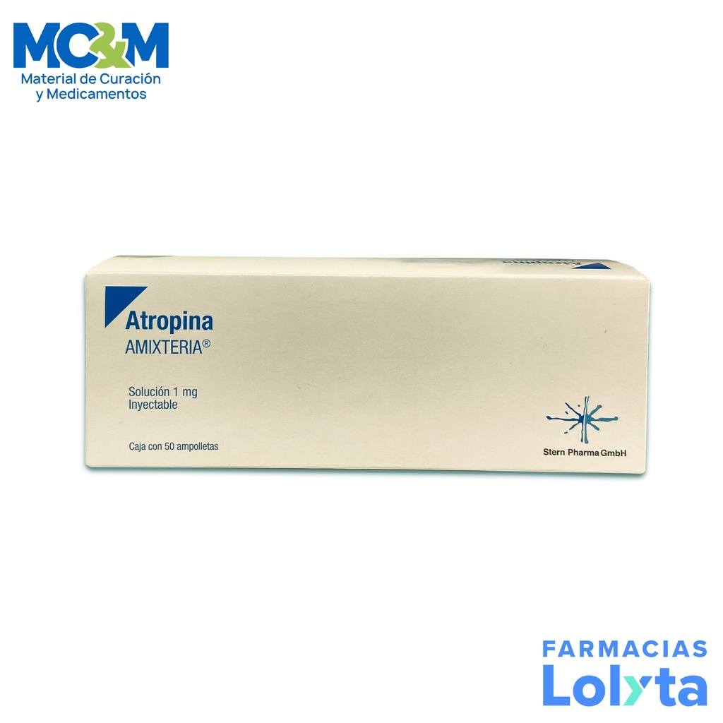 ATROPINA SOL INY 1 MG/ML C/1 AMP AMIXTERIA LAB STERN PHARMA