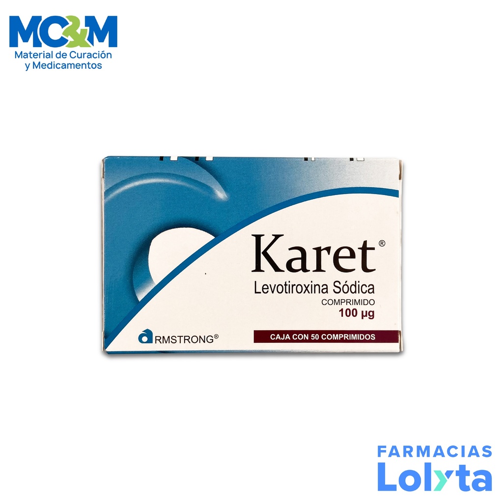 LEVOTIROXINA SODICA 100MCG C/50 COMPRIMIDOS KARET LAB ARMSTRONG
