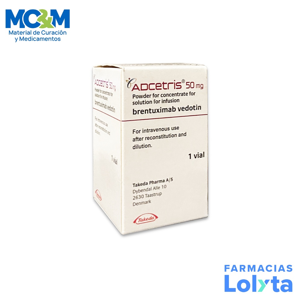 ADCETRIS SOL INY 50 MG BRENTUXIMAB VEDOTIN LAB TAKEDA (RF)