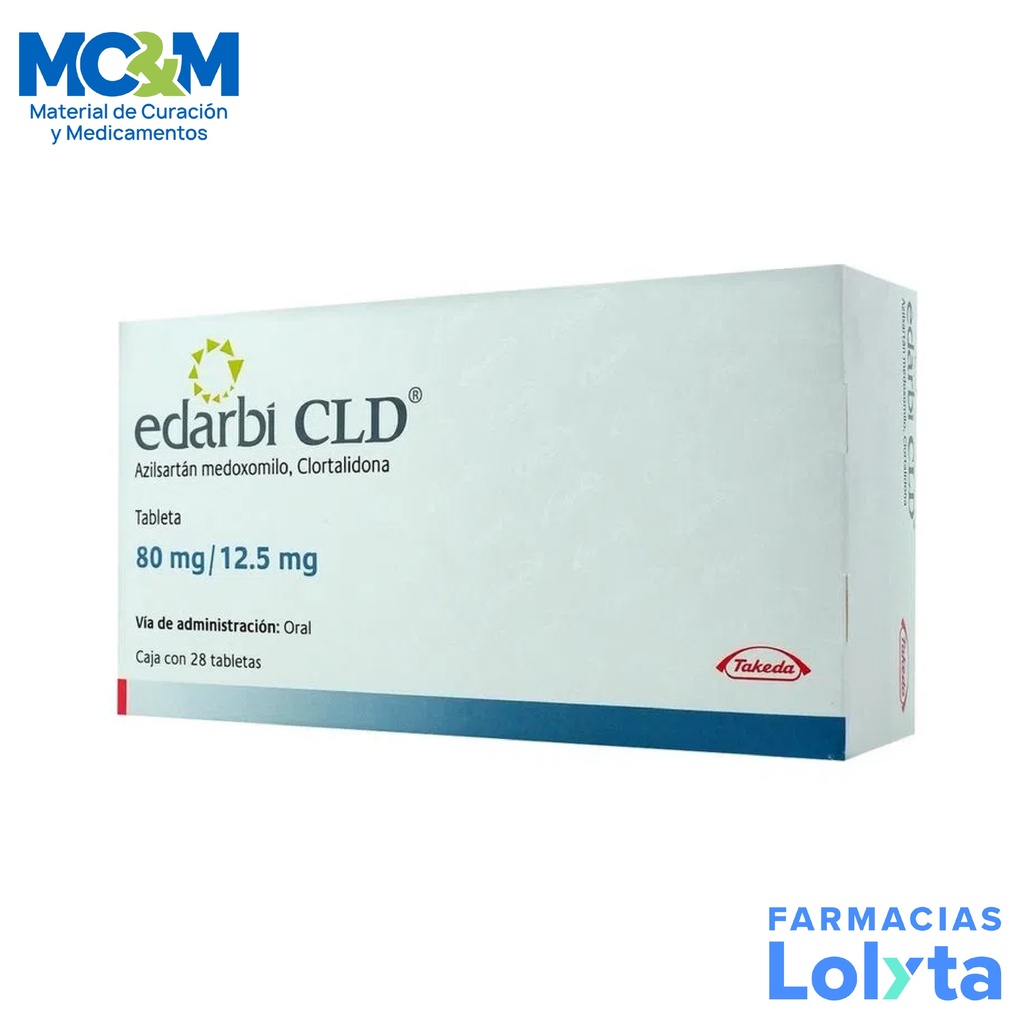 EDARBI CLD 80/12.5 MG C/28 TAB AZILSARTAN MEDOXOMILO CLORTALIDONA LAB EUROFARMA
