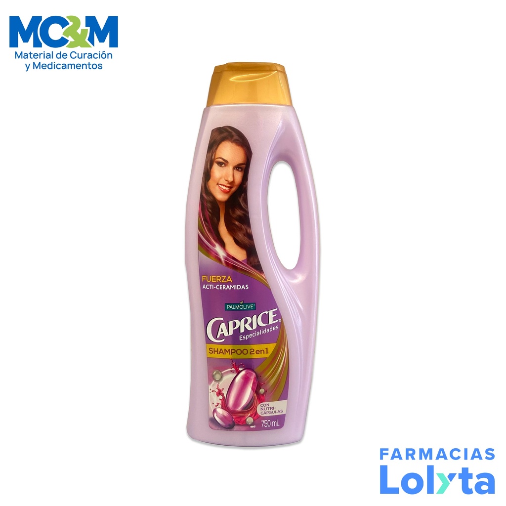 SHAMPOO CAPRICE ESPECIALIDADES 2 EN 1 FUERZA ACTI-CERAMIDAS C/750ML (MORADO) PALMOLIVE