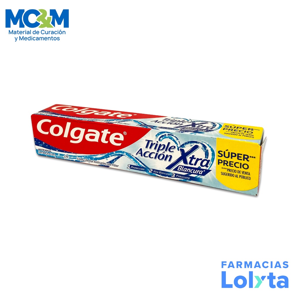 PASTA DENTAL TRIPLE ACCION XTRA BLANCURA 50 ML COLGATE