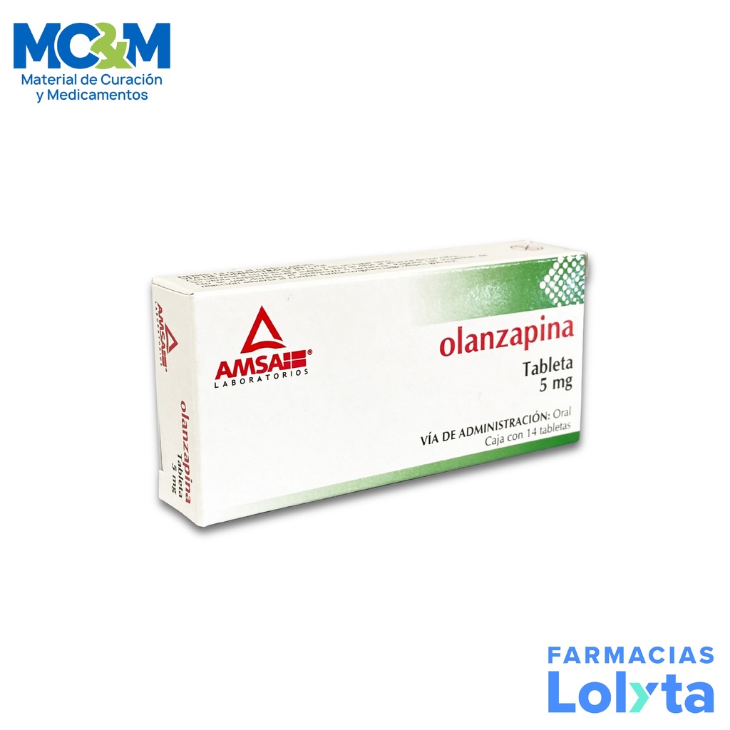 OLANZAPINA 5 MG C/14 TAB LAB AMSA
