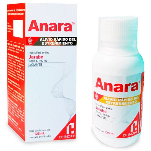 ANARA JARABE 100MG/100ML FCO C/125ML PICOSULFATO DE SODIO LAB CHINOIN