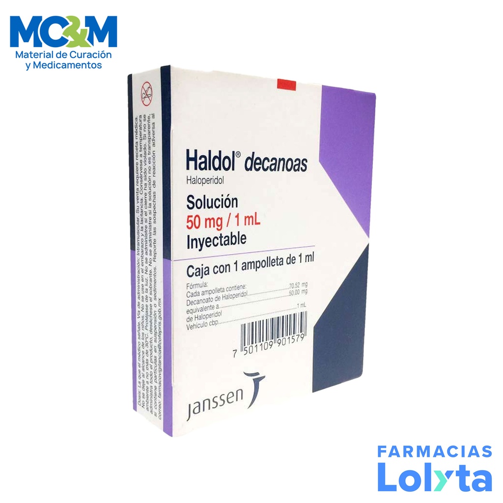 HALDOL DECANOAS SOL INY 50 MG/ML HALOPERIDOL IM LAB JANSSEN-CILAG