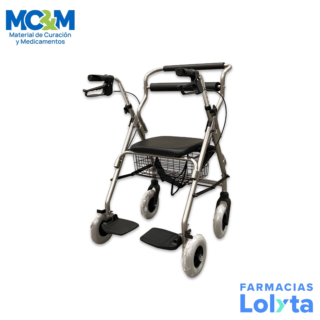 ANDADERA ROLLATOR HIBRIDA C/ASIENTO PLEGABLE