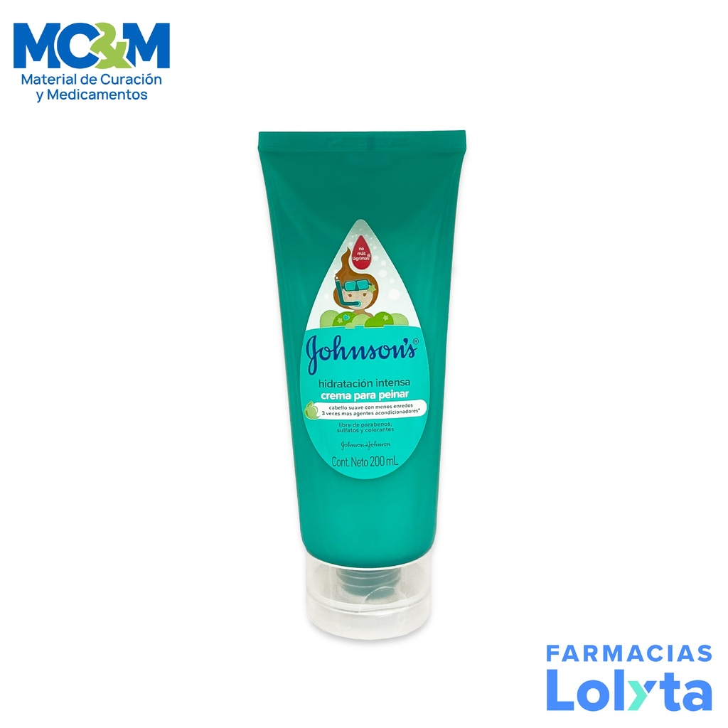 JOHNSONS CREMA PARA PEINAR P/NIÑOS HIDRATACION INTENSA C/200ML