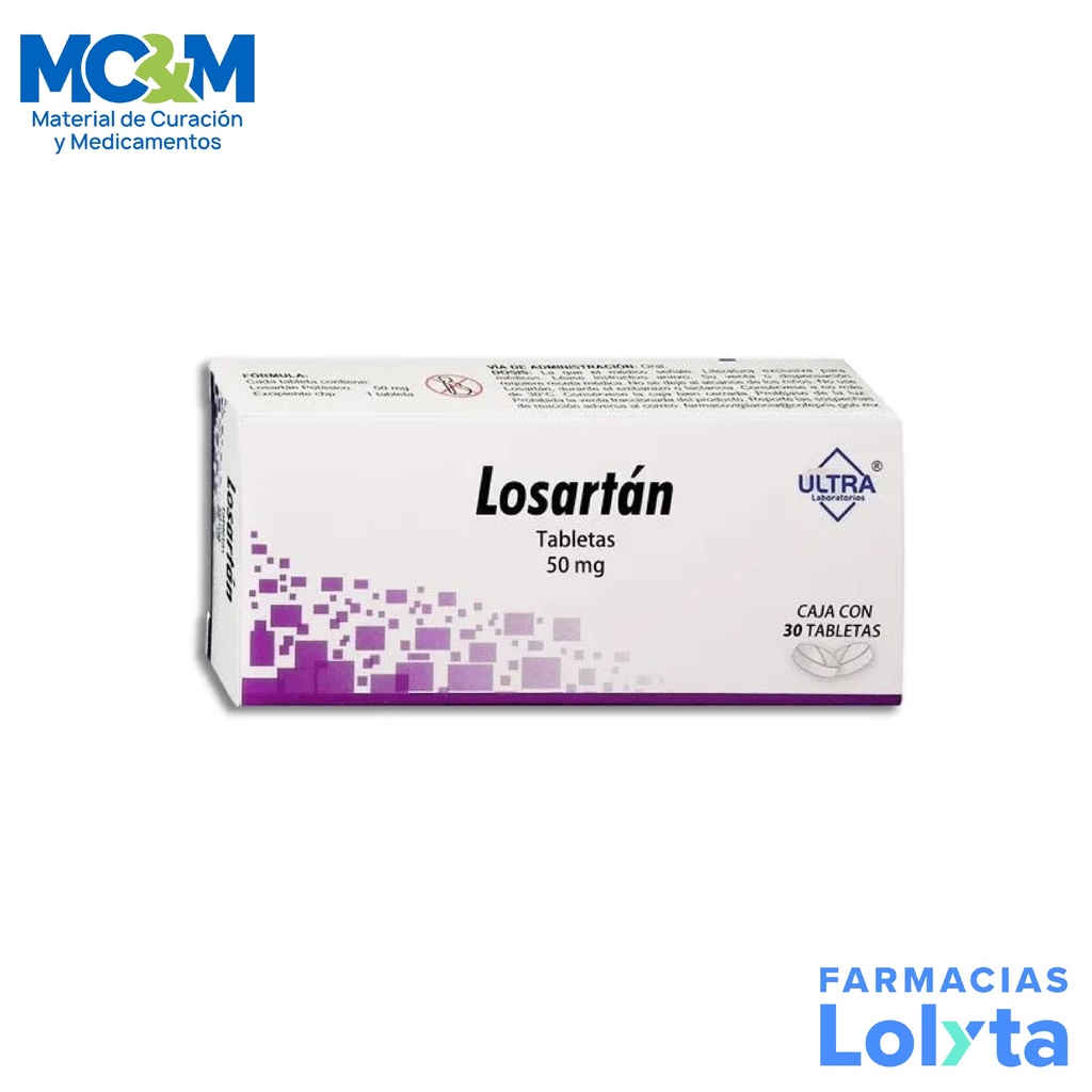 LOSARTAN 50 MG C/30 TAB LAB ULTRA
