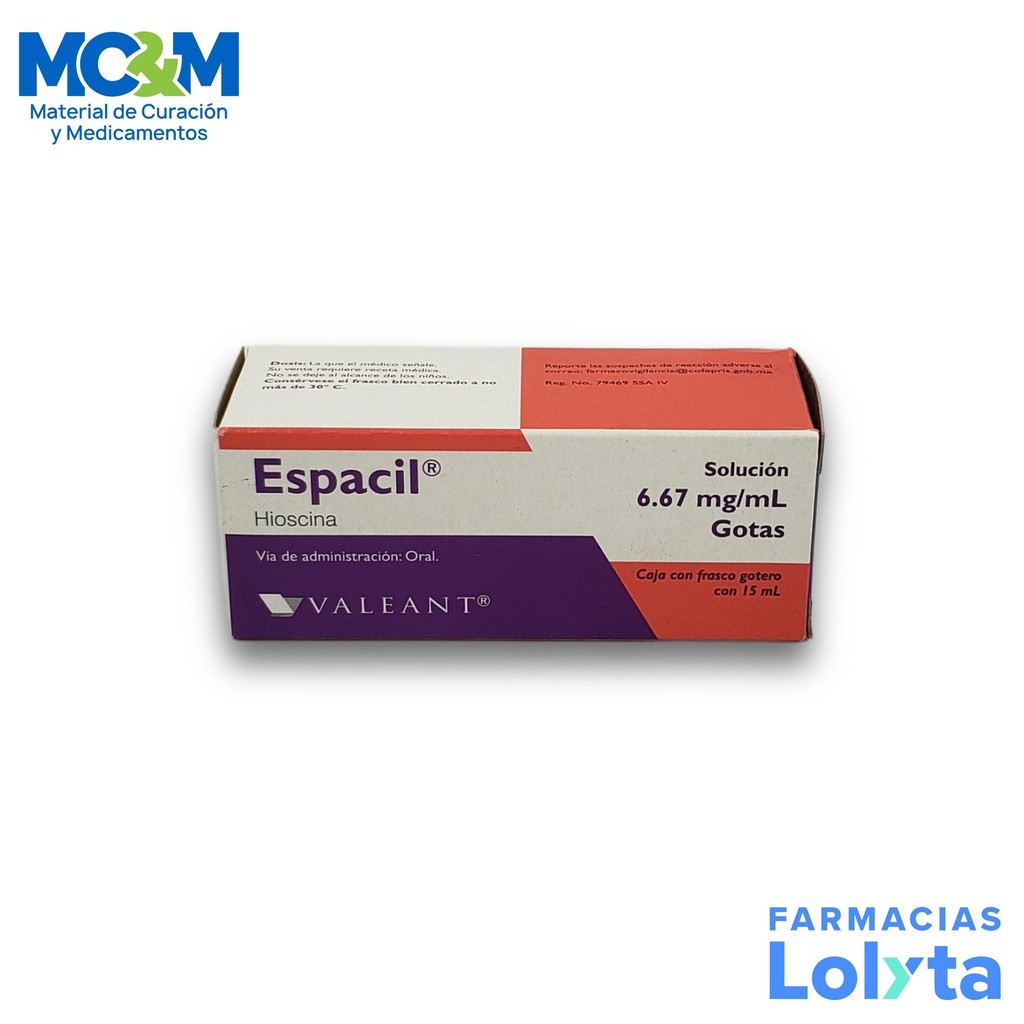 ESPACIL SOL ORAL 6.67MG/ML C/15ML HIOSCINA LAB VALEANT